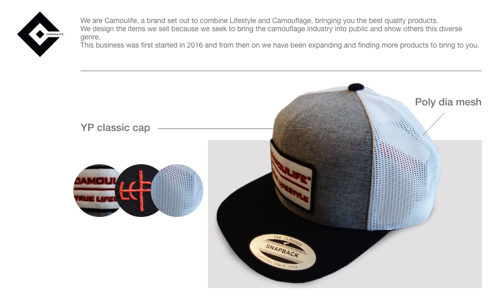 Vintage Patch Trucker Cap — Black (Flat Visor)