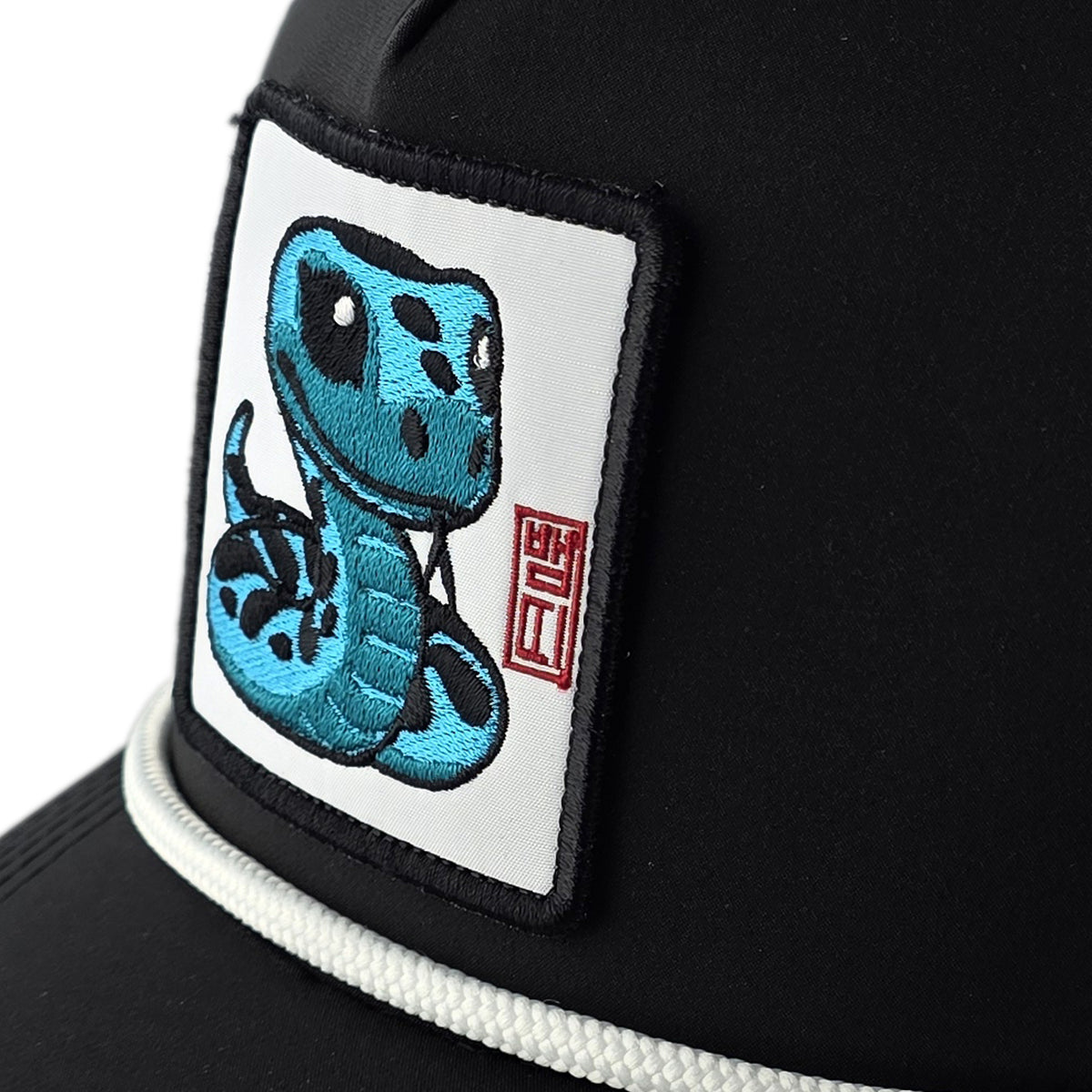 Kpop Zodiac Snake Cap — Black 5-Panel