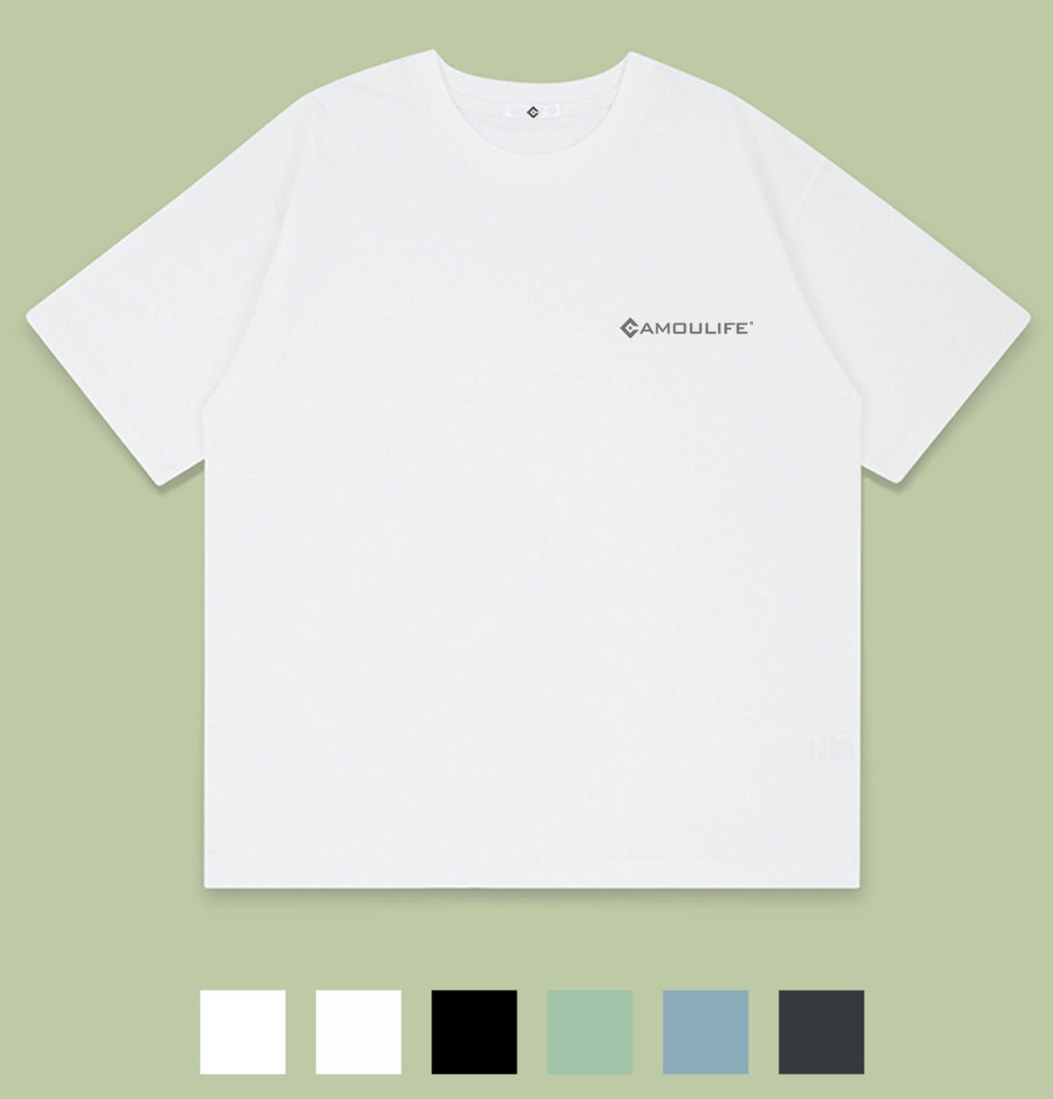 Camoulife Small Logo Oversized T-Shirt — White