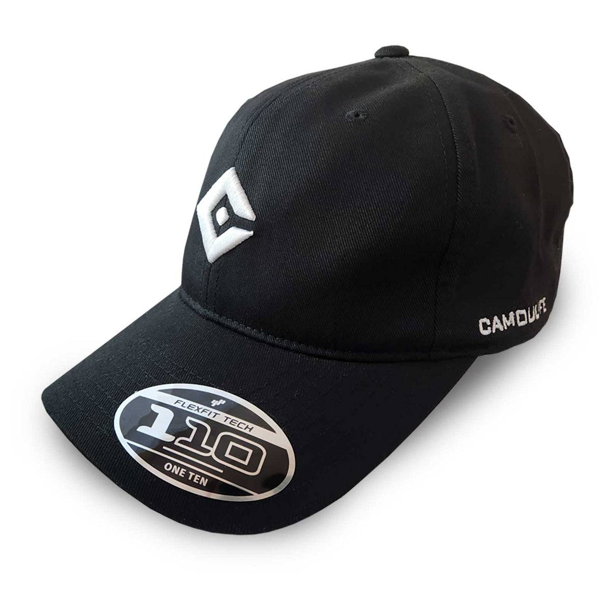 Camoulife Diamond Logo Cap — Black / Camo Undervisor (Flexfit 110)