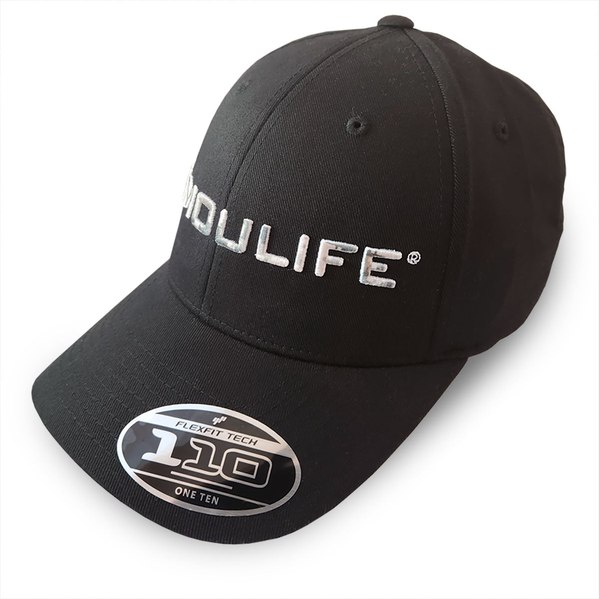 Camoulife Wordmark Cap — Black / Digital Camo (Flexfit 110)