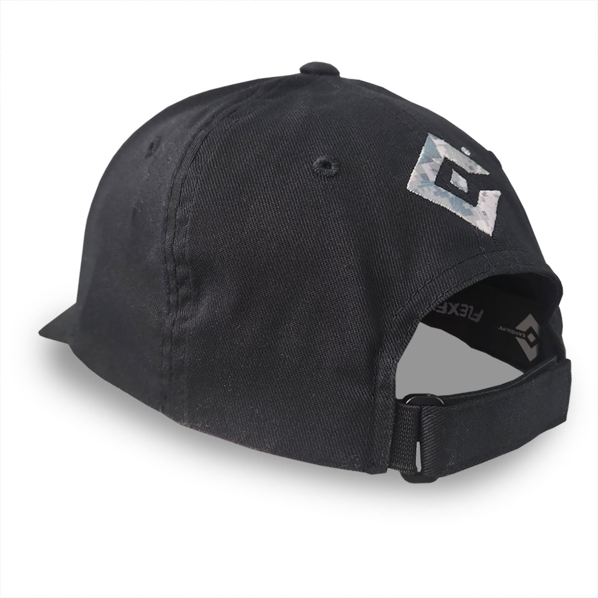 Camoulife Wordmark Cap — Black / Digital Camo (Flexfit 110)