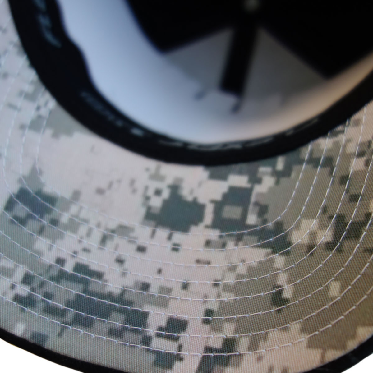 Camoulife Wordmark Cap — Black / Digital Camo (Flexfit 110)