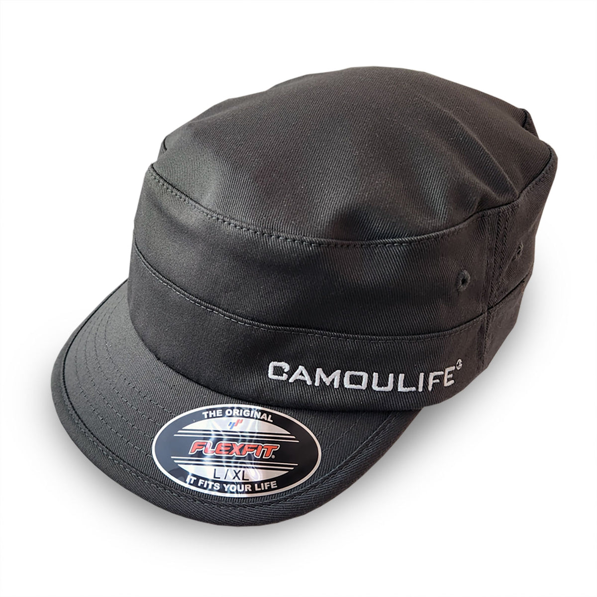 Military Camo Flexfit Cap — Short Visor