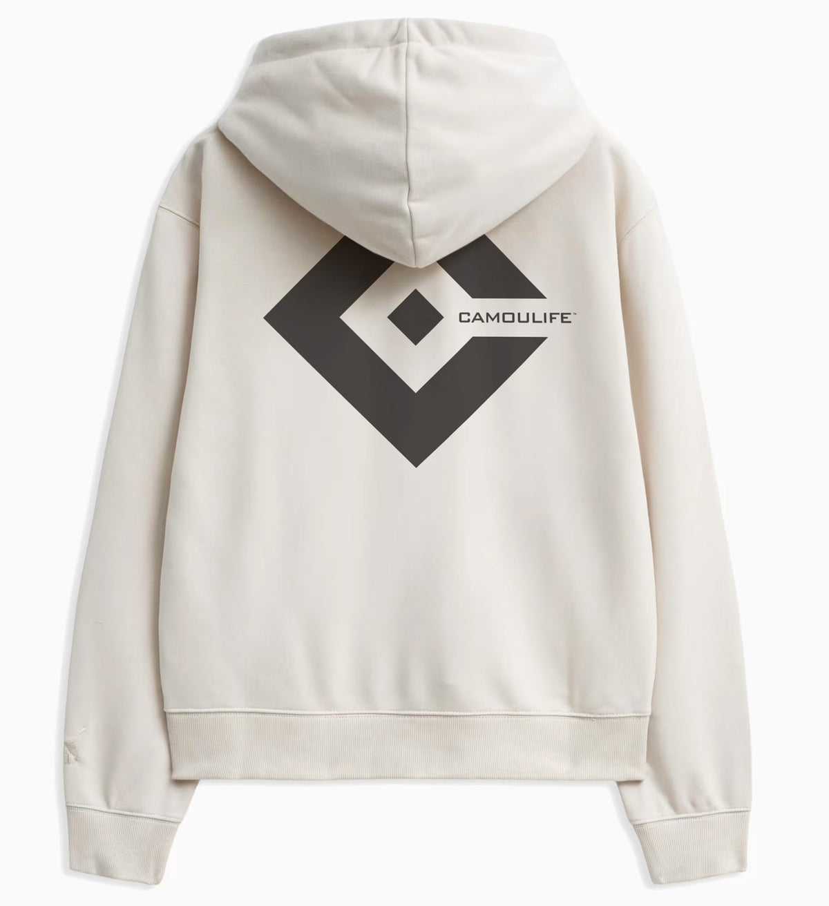 Camoulife Wordmark Hoodie — Cream
