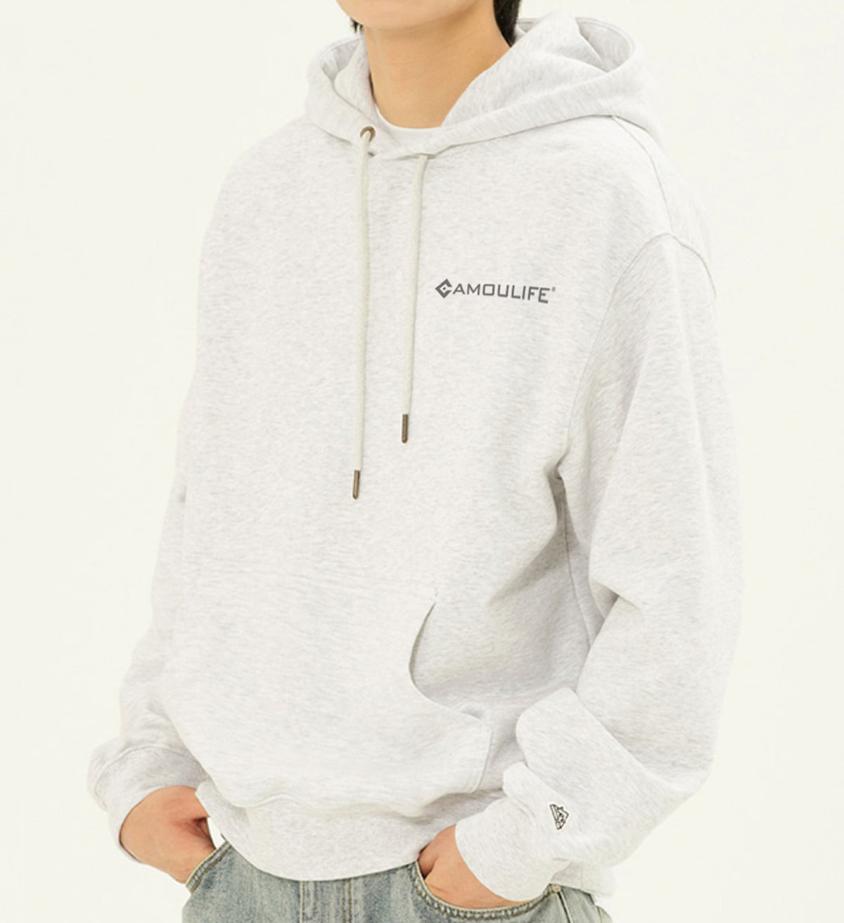 Camoulife Small Logo Hoodie — Oatmeal