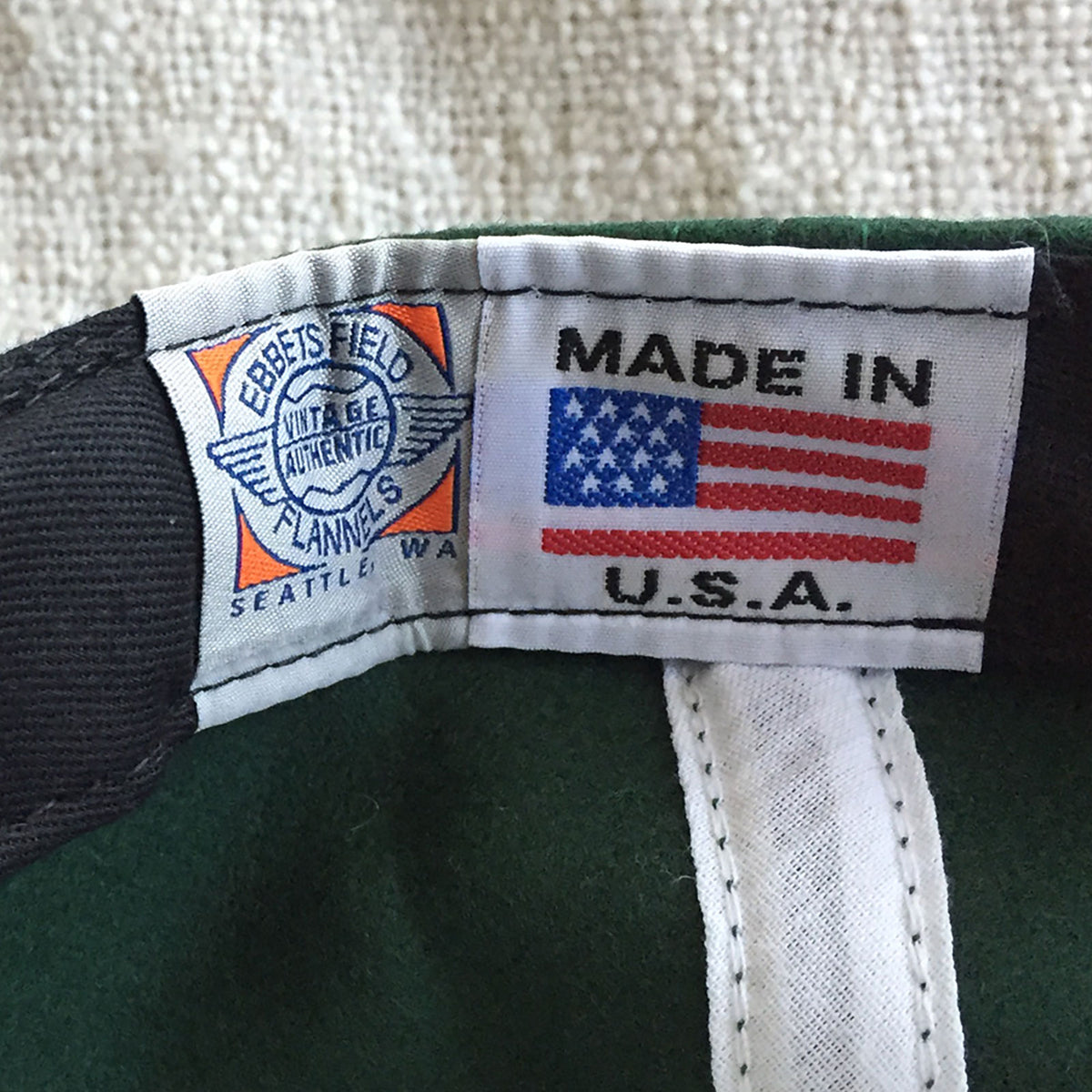 Ebbets Field Flannels × Camoulife Vintage Cap — Black (Made in USA)