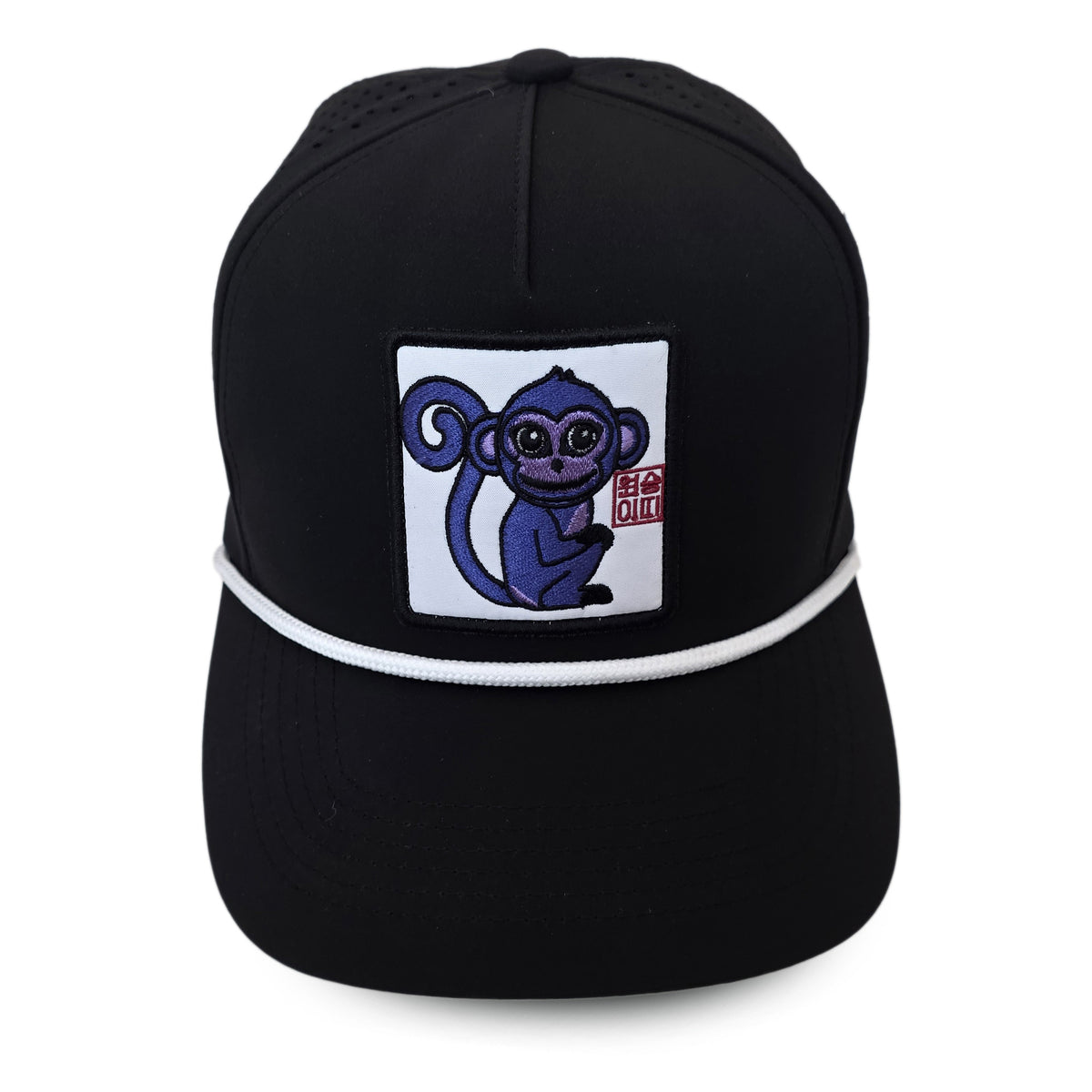 Kpop Zodiac Monkey Cap — Black 5-Panel