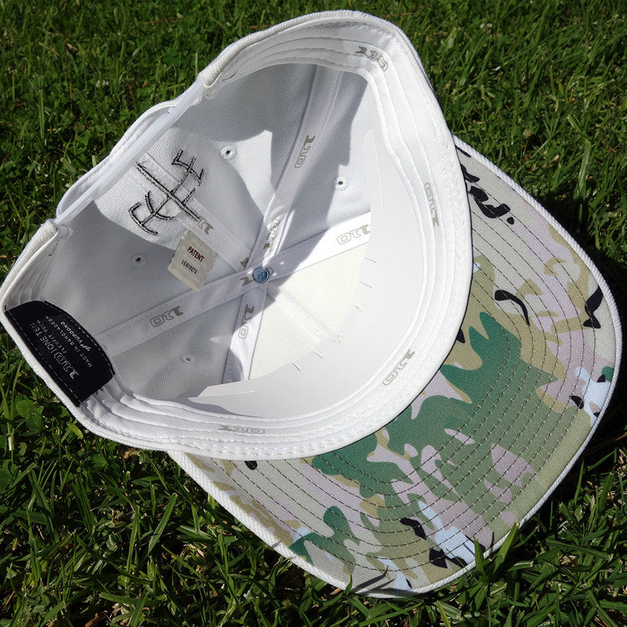 Camoulife Diamond Logo Snapback Cap — White